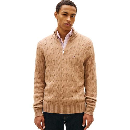 Tommy Hilfiger Pure Lambswool Cable Knit Quarter-Zip Jumper
